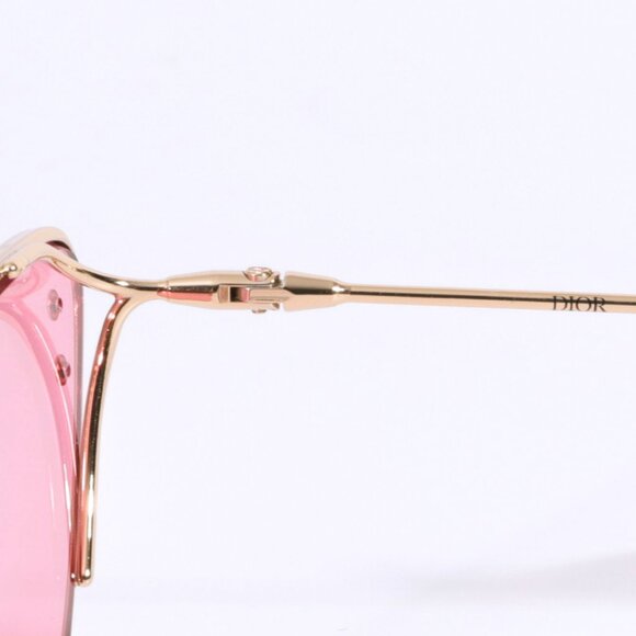 NEW $490.00 DIOR MissDior Cat Eye Gold Sunglasses Pink Lens B1U B0N0 Gucci Case - Picture 8 of 9